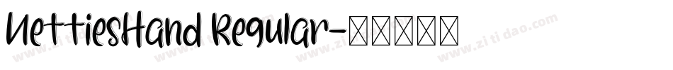 NettiesHand Regular字体转换